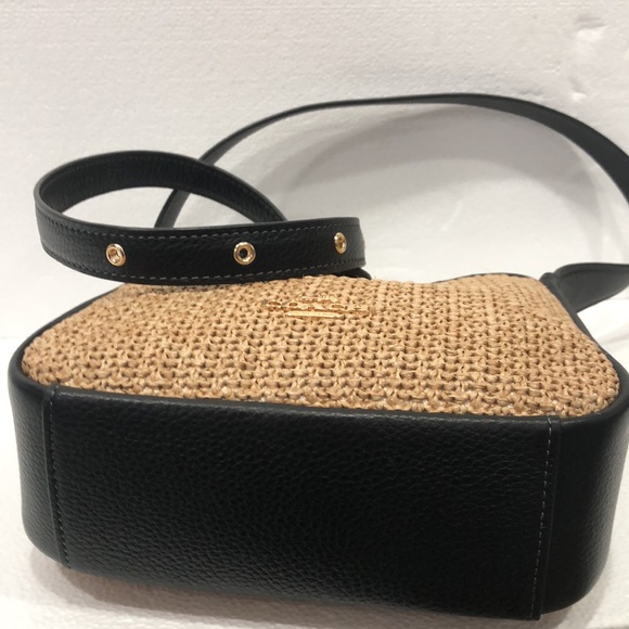Coach Hadley Mini Straw Woven and Pebbled Leather Crossbody Bag EUC - Picture 7 of 11